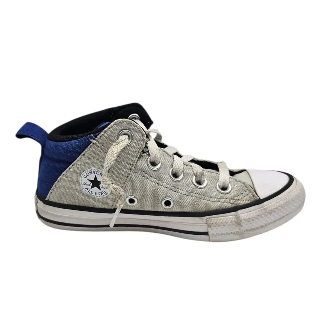 Converse Kids Gray & Blue Chuck Taylor All Star Axel Mid Top Sneaker